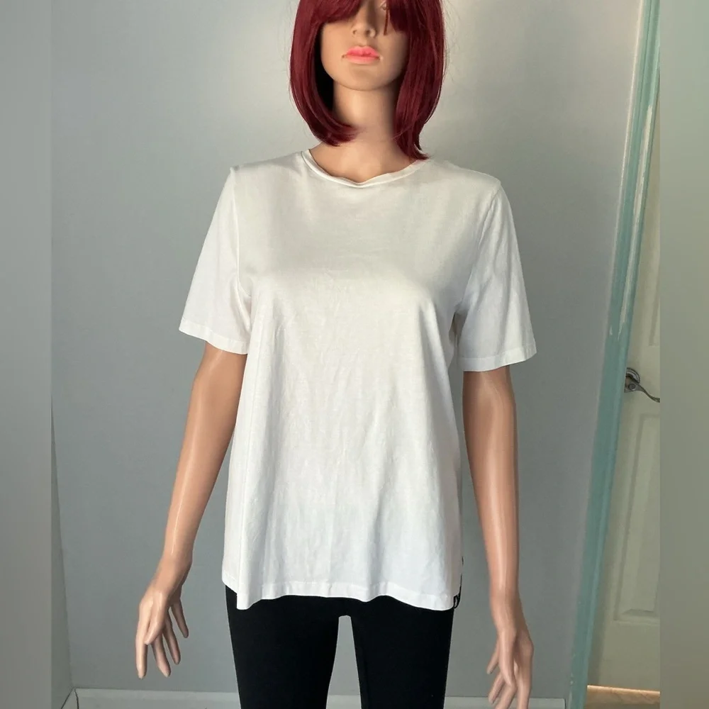 Zara White Short Sleeve Tee Sz M